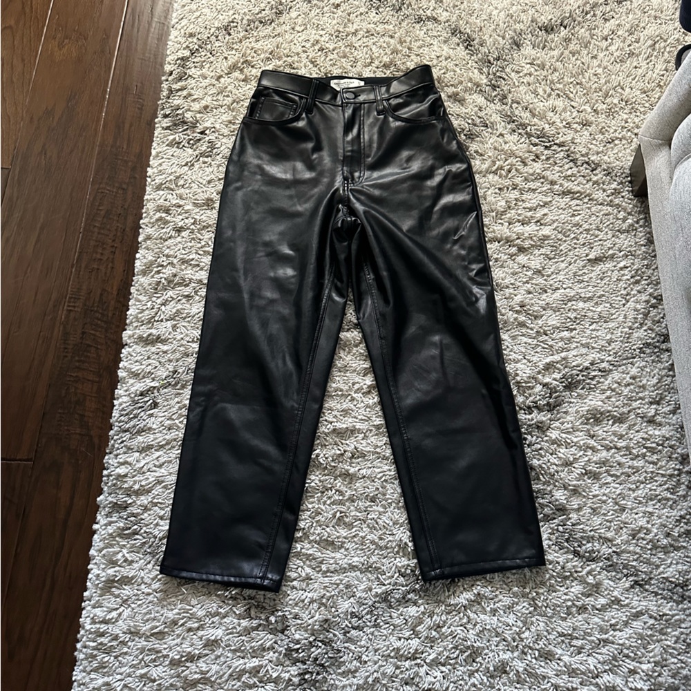 Abercrombie Faux Leather Pants sz 4S